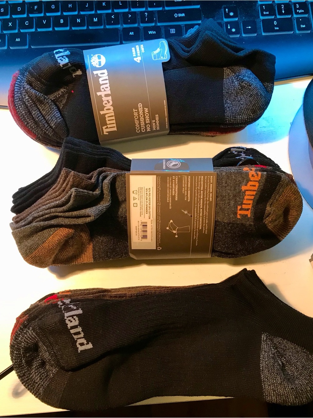 Timberland Men's Comfort Cushion No Show Socks 12 pr NWT OSFM 3 colors/pk